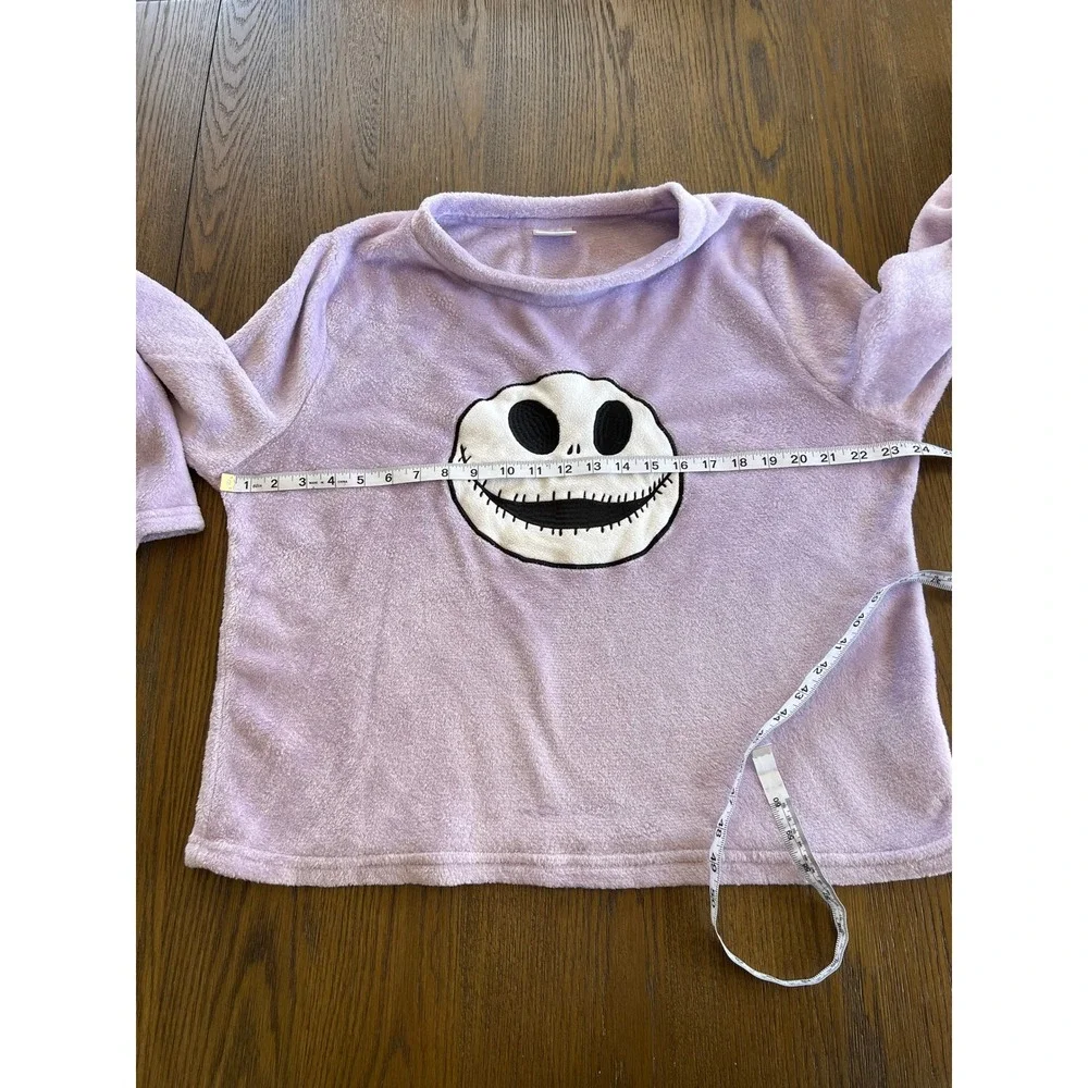 Disney Sleep Top Polyester Plush Jack Skellington Lavender Goth 2X Disneycore - Picture 5 of 9